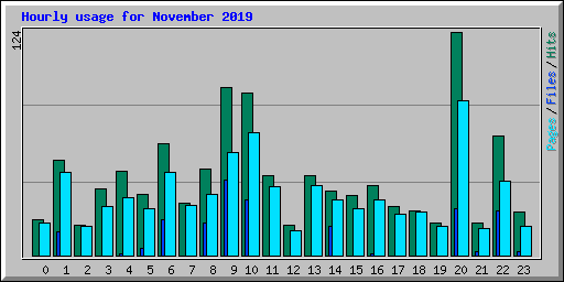 Hourly usage for November 2019