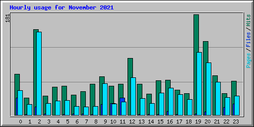 Hourly usage for November 2021