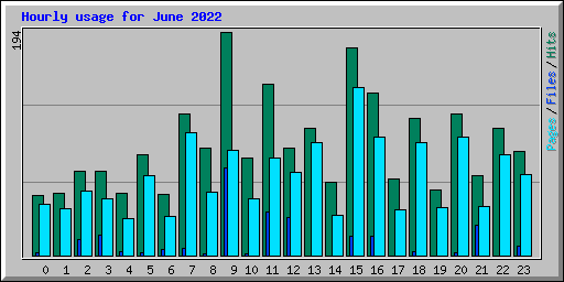 Hourly usage for June 2022