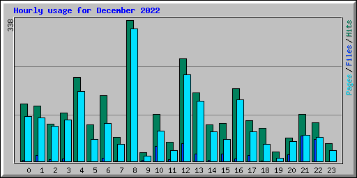 Hourly usage for December 2022