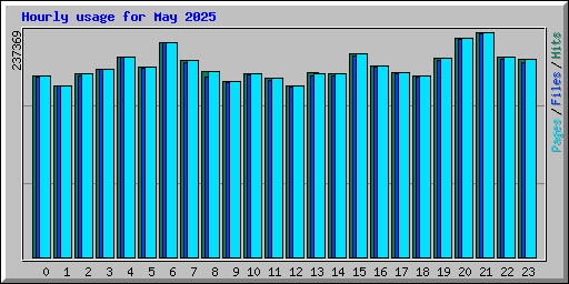Hourly usage for May 2025