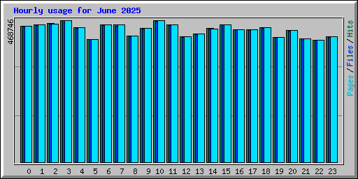 Hourly usage for June 2025